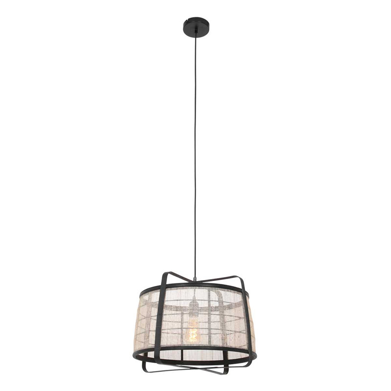 Adavia 1 - Light Black Drum Pendant