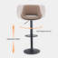 Hub Swivel Upholstered Adjustable Height Counter Stool with Metal Frame-1752327183