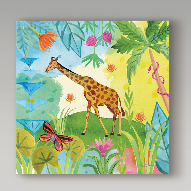 « the big jungle iv », art sur toile, H 24 po x l 24 po x P 2 po