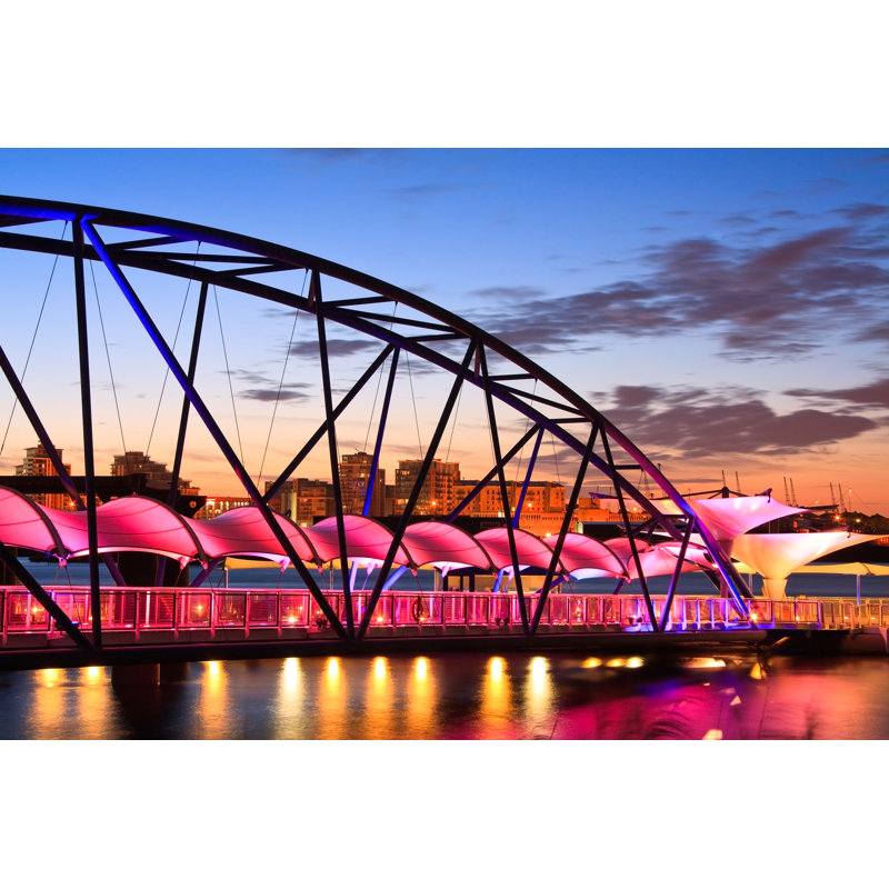 North Greenwich Pier by Milangonda - Wrapped Canvas Print, 51cm H x 76cm W