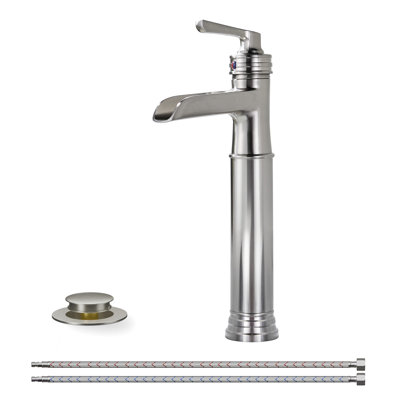 Vessel Bathroom Faucet With Drain Assembly