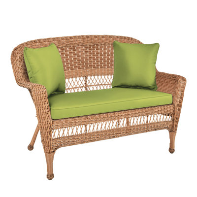 Armbruster 52'' Wide Straight Wicker Loveseat with Cushions