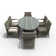 Oval 6 - Person 70.87" Long Dining Set with Cushions