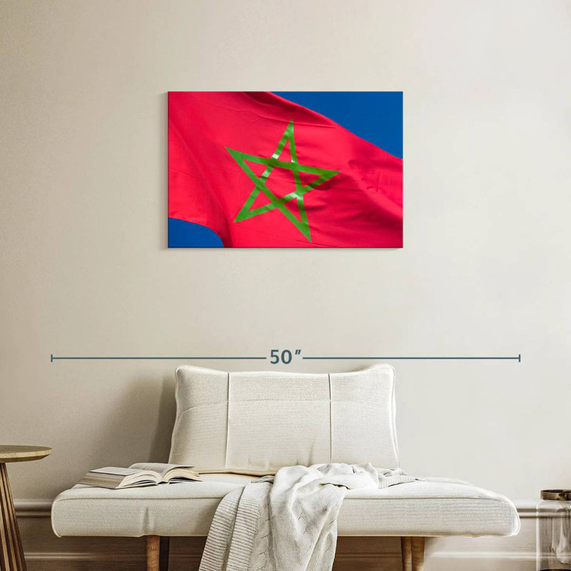 Drapeau marocain, H 20 po x l 30 po