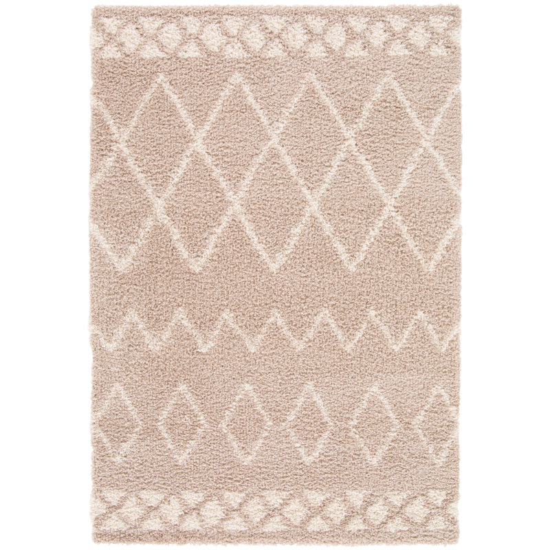 Dale Geometric Shag Area Rug, Rectangle 80 x 150cm