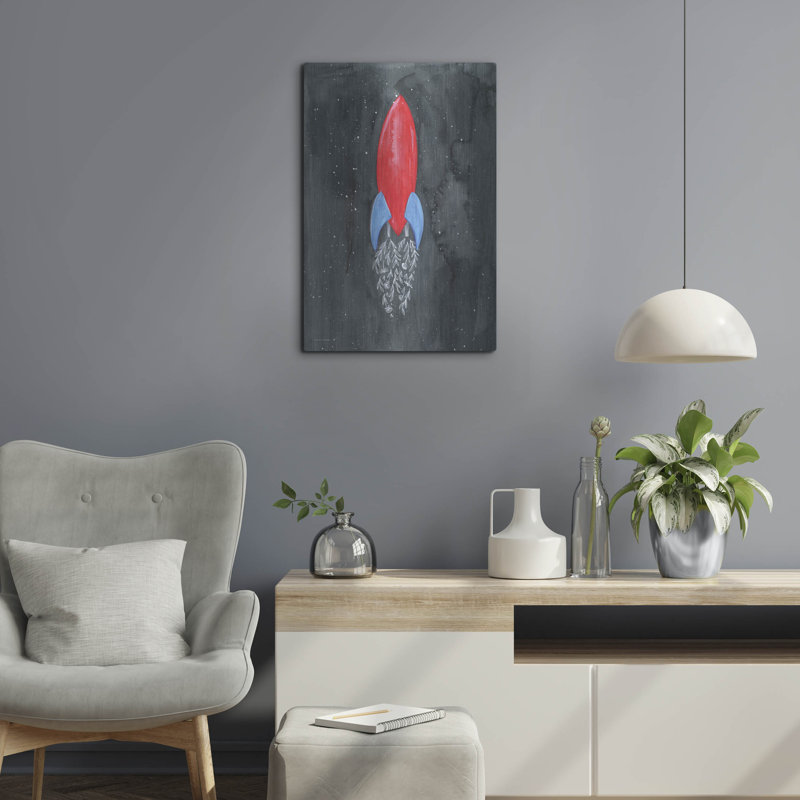  «Flower Rocket» par Rachel Nieman, art mural en métal, 16 po x 24 po