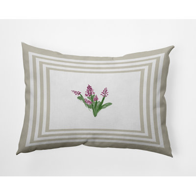 Floral Polyester Throw Pillow