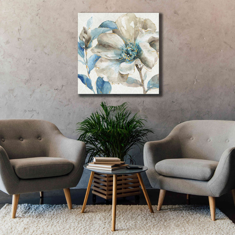 «Indigold IV» par Lisa Audit, art mural sur toile, H 37 po x l 37 po x P 1,5 po, Toile tendue
