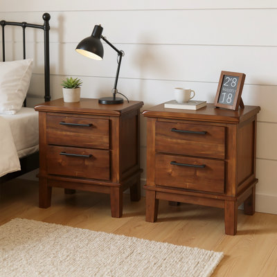Cagney Wood Nightstand (Set Of 2), Chestnut