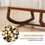 Chaise berçante en similicuir avec pieds en bois d'hévéa Lydney-1980263491