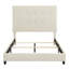 Lit beige moderne avec structure solide et tissu d'ameublement pour chambre à coucher grand format
