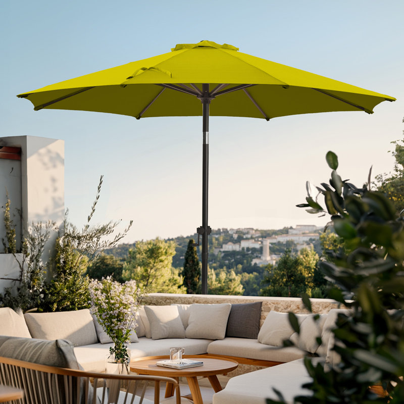 Parasol de marché Market, Jaune, H 100 po x l 108 po x P 108 po