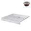 Base de douche en alcôve acrylique en marbre mat avec bonde centrale Streamline 36 po x 36 po Streamline-118934363