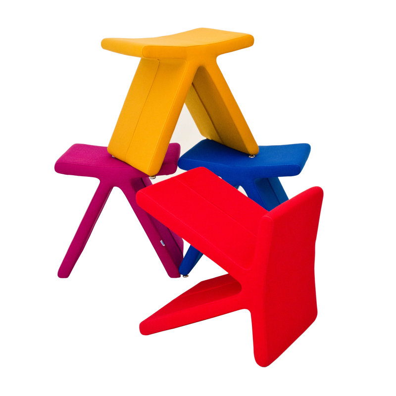 Tabouret d'appoint PI Steel, Jaune