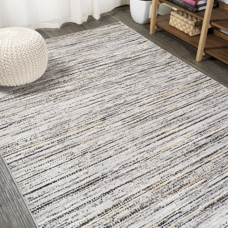Loom Modern Strie' Gray/Black Rug