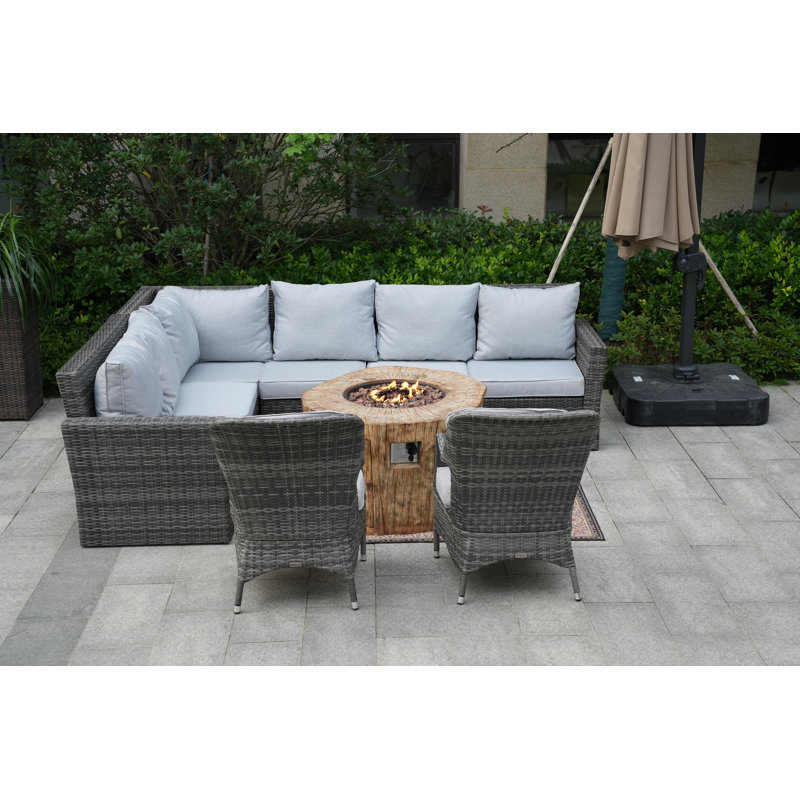 8 - Person Patio Conversation Set with Cushions