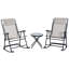 Ensemble de chaises berçantes 3 pièces Outsunny