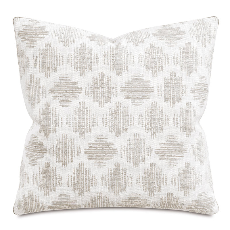 Benson Pillow Cover & Insert, 22" H x 22" W, Cline Cream Graphic, Square