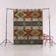 Tapis décoratif bleu / orange à motifs mixtes-523010300