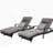 Outdoor Wicker Long Reclining Chair Set of 2 with Cushions-1893226356
