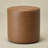 18" Wide Faux Leather Round Upholstered Ottoman-1900555102