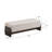 Elara Contemporary Rubberwood Solid Wood Bench With Thick Cushions And Versatile Seating Design
