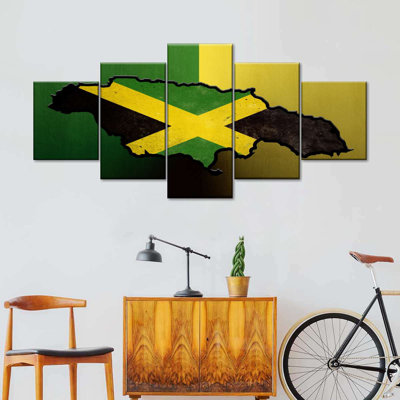 " Jamaican Island Flag " 5 - Pieces