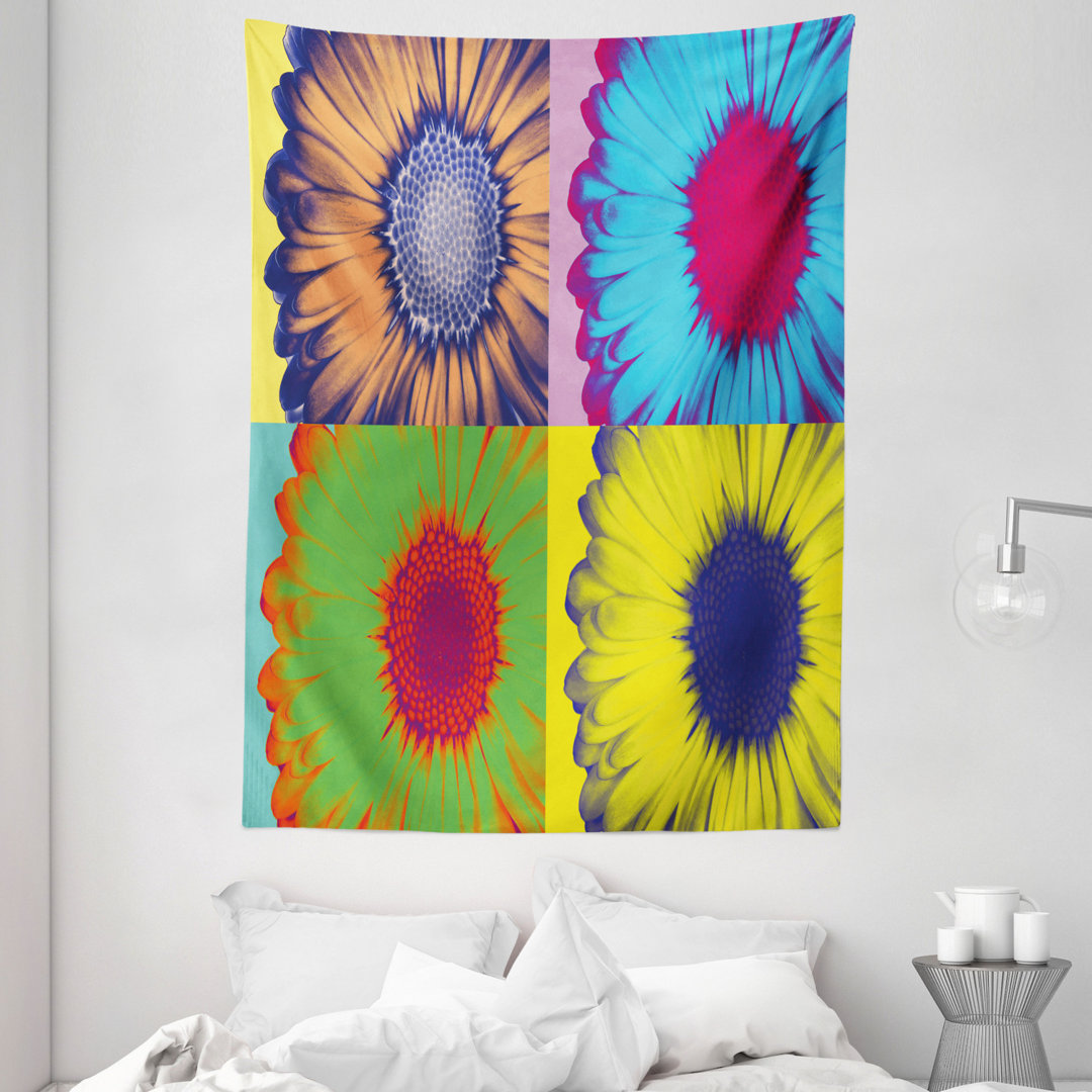 Wandbehang Pop Art inspiriert bunte Gerber Daisy Blume Hard-Edged Western Design