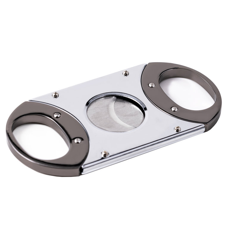 Johnston Cigar Cutter, Chrome/Black