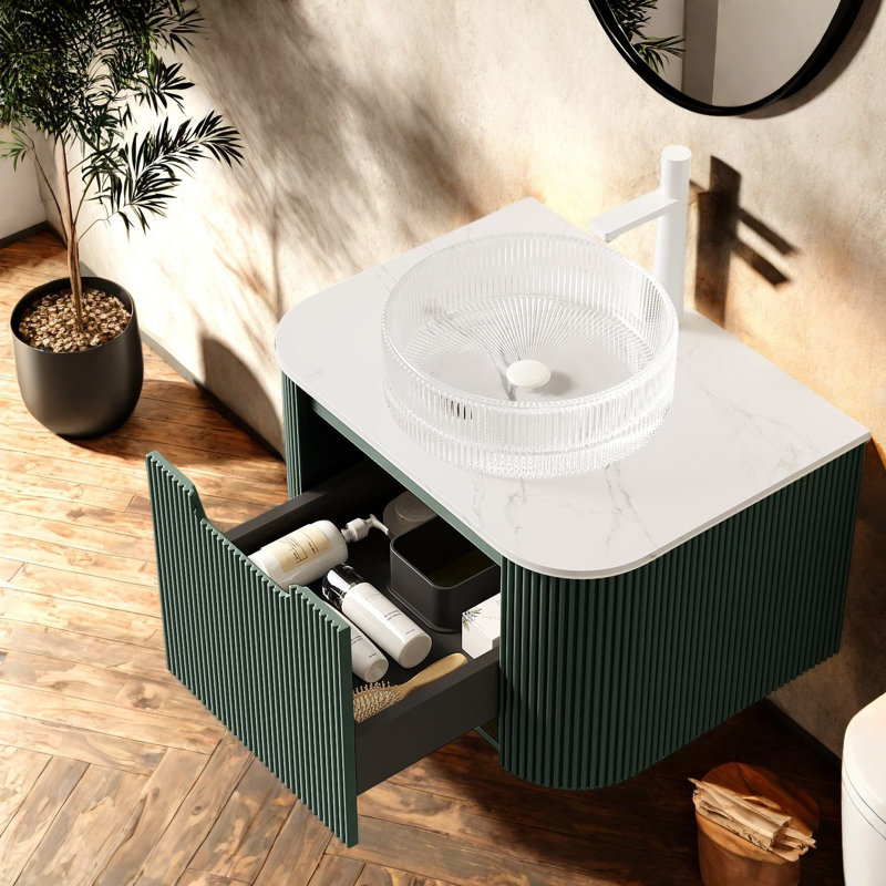 Meuble-lavabo moderne (avec meuble-lavabo et lavabo) avec rangement