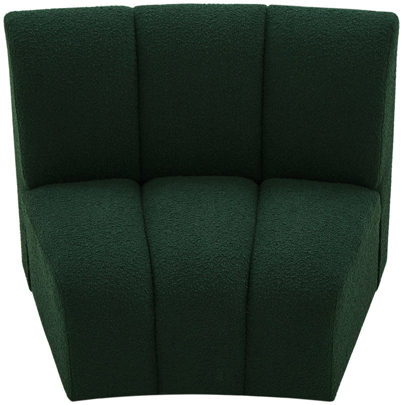 Chaise modulaire en tissu Infinity, Tissu bouclé vert