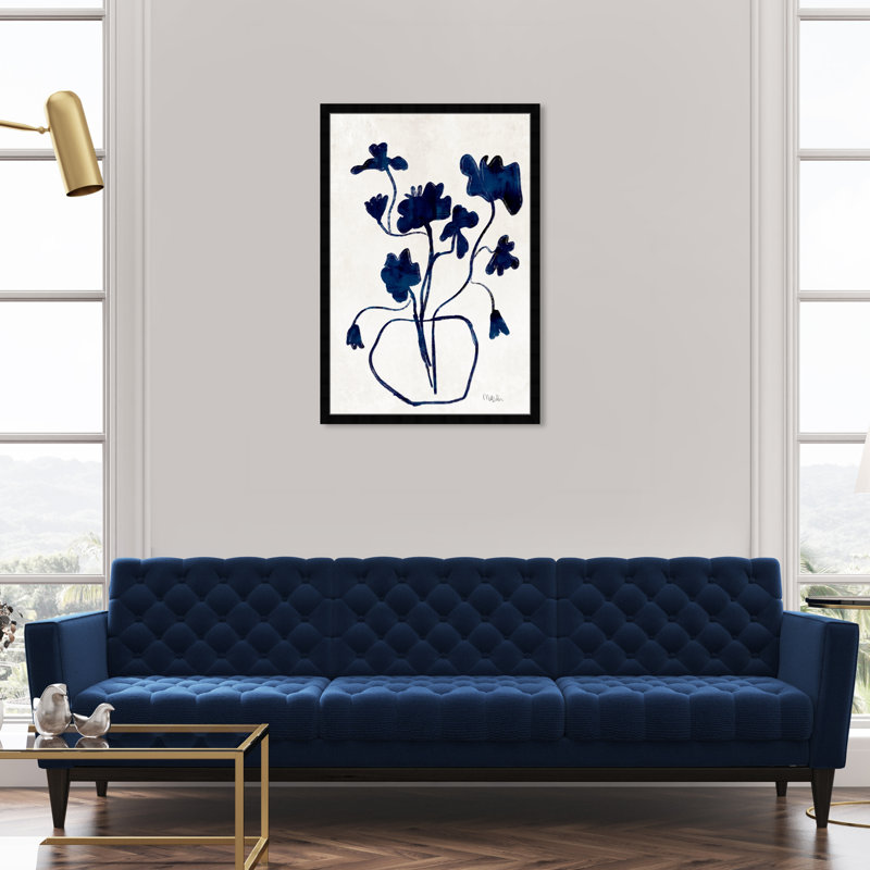 «Anemone Vase» par Oliver Gal - impression encadrée, Cadre noir, H 38 po x l 26 po