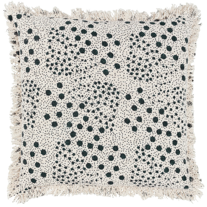Hara Square Throw Cushion, Lichen, Polyester/Polyfill