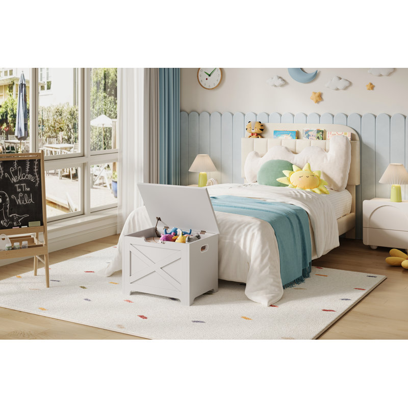 Banc de rangement GarveeHome, H 17,72 po x L 23,62 po x P 15,75 po, Blanc