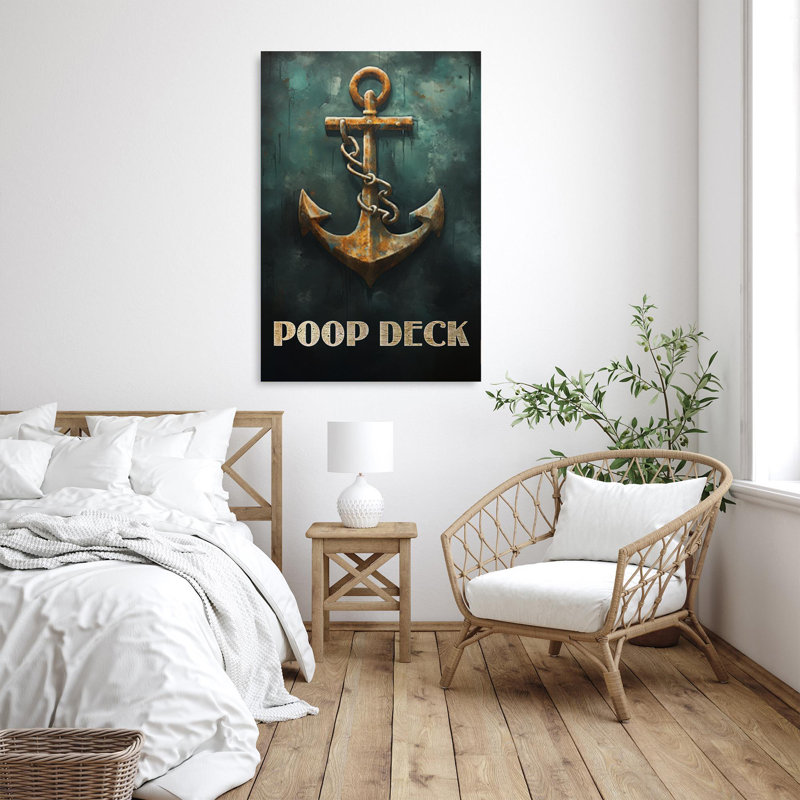 " Anchor Poop Deck ", 14" H x 11" W x 1.25" D