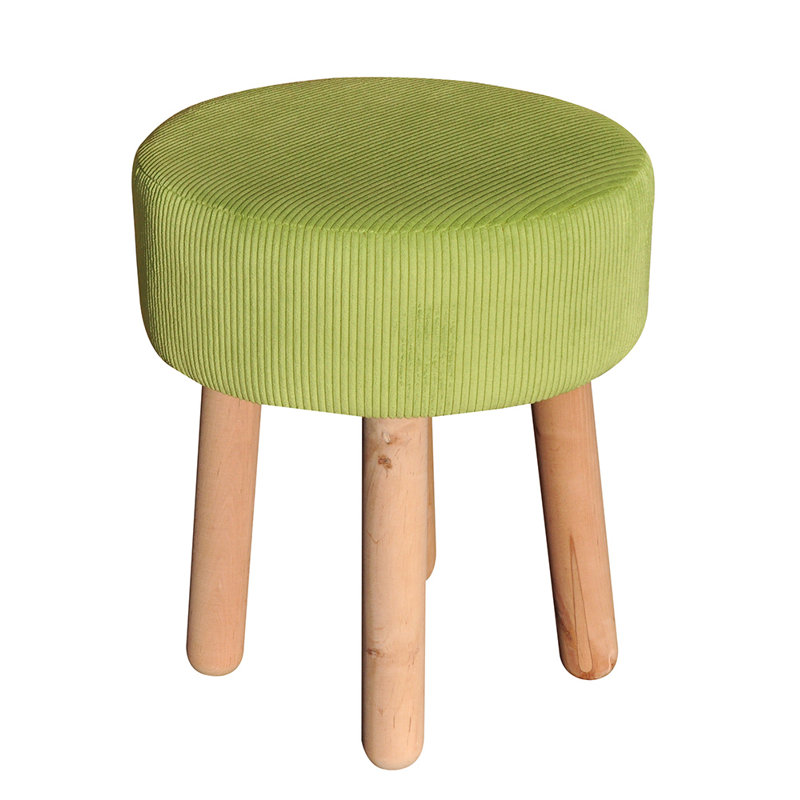 Solid + Manufactured Wood Accent Stool, Lime
