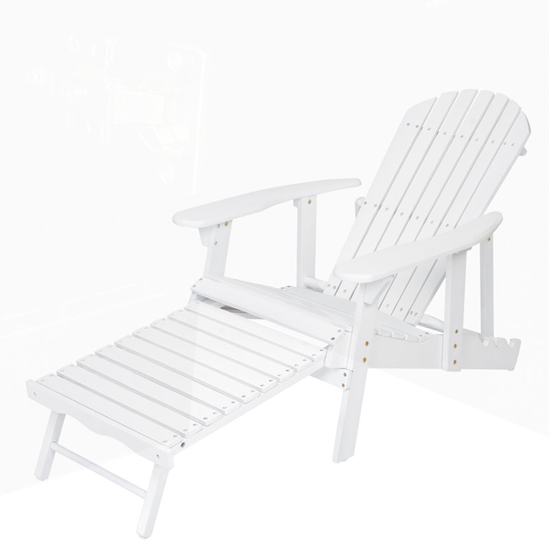 Outdoor Acacia Wood Patio Chair, White