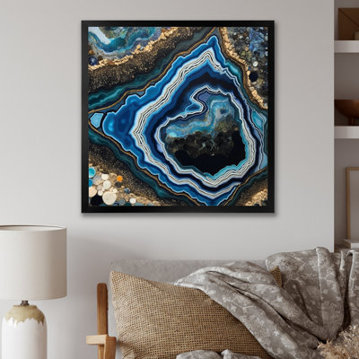 " Teal Gold Geode Gems "