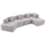 Canapé moderne en L de 140 po, sans assemblage requis, canapé modulaire, canapé avec méridienne, canapé rembourré en mousse gratuit-2098897574