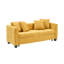 Élégant lit escamotable jaune, tissu respirant et base robuste, support rembourré en éponge douce-1105215846