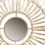 3 décorations murales rondes avec fibre ronde et miroir - Essentials de décoration pour la maison 20,5 po, 17,25 po, 13,25 po diamètre