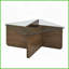 31,5 pouces table basse industrielle moderne avec plateau en verre trempé, facile à nettoyer et amp; Assemblage rapide pour le salon-588971135