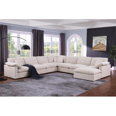8 - Piece 152'' Modular Oversized Reversible Corner Sectional