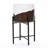 Torkelson 20.3" Industrial Metal Planter Set with Stand, White and Brown Painted Indoor Cache Pots, Set of 2
