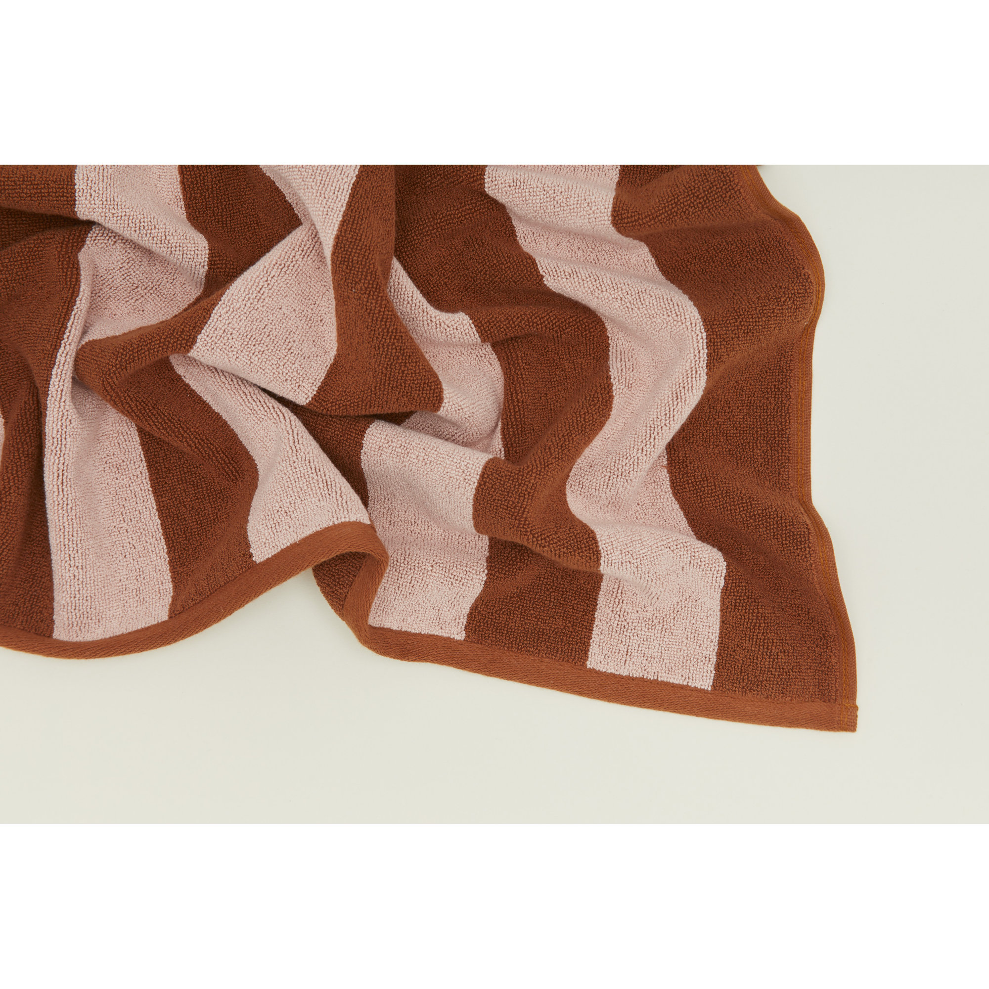 Simple Striped 100% Cotton Bath Mat, Olive/Sage