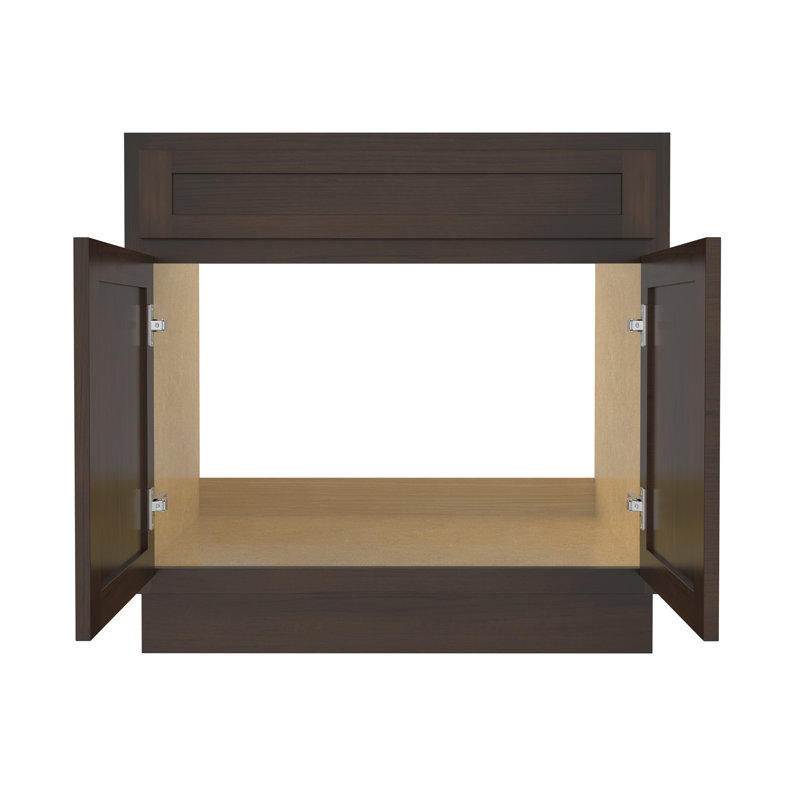 White Shaker Style 36" Engineered Wood Vanity Cabinet
