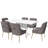 Magallanes 6-Person Extendable Table Dining Set with Velvet Dining Chair-1814485630-1814485571