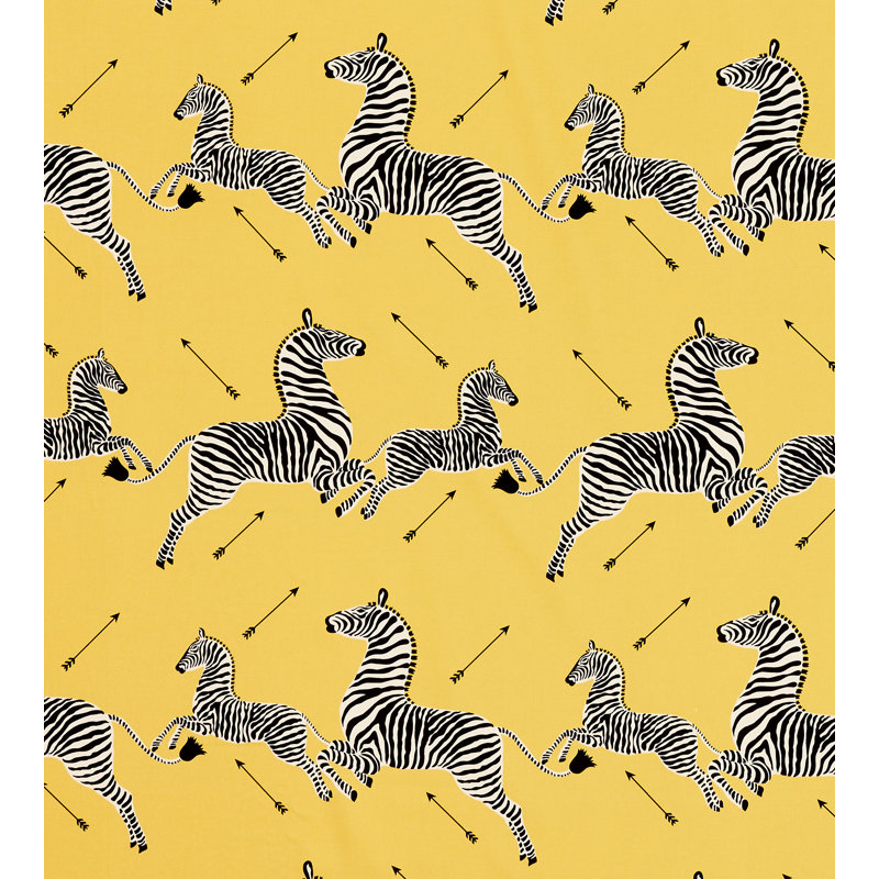 Tissu 100% coton Zebras Petite, Jaune