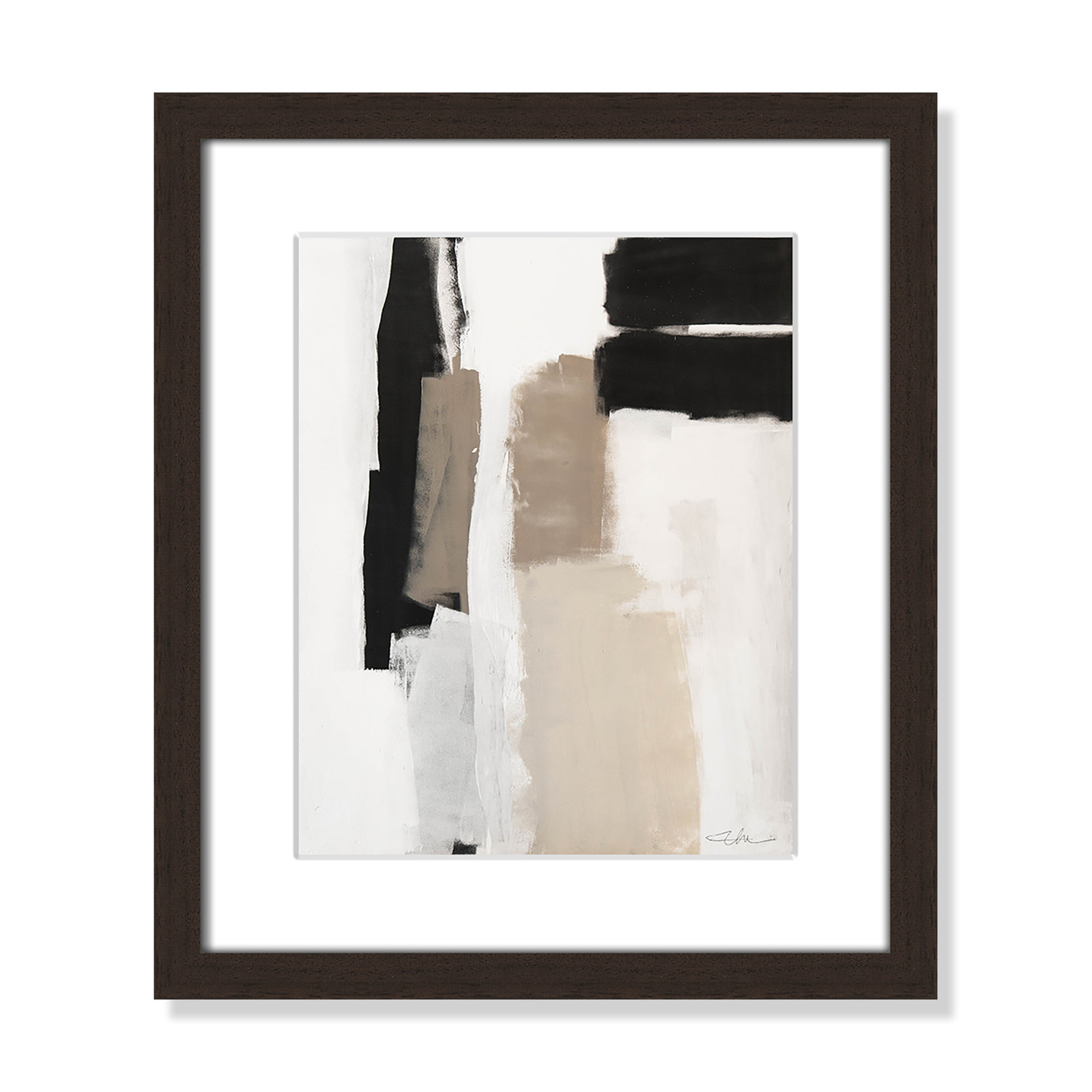 Giverny Earth Scapes II by  Print, Yes, 15" H x 13" W x 1.25" D, Walnut Single Picture Frame