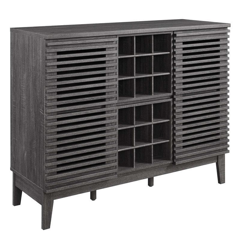 Modway Render Bar Cabinet, Charcoal